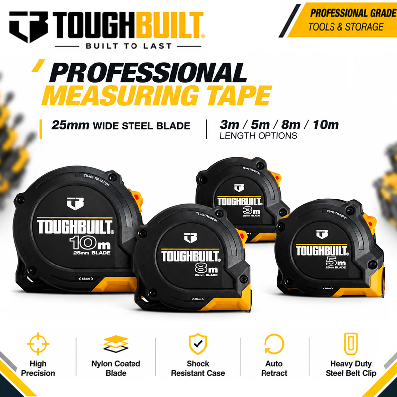 Serie TOUGHBUILT di metri a na - Stanley Tape 25Ft recensione e prezzo
